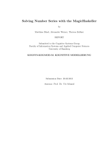 Solving Number Series with the MagicHaskeller