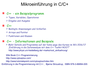 Mikroeinführung in C/C+