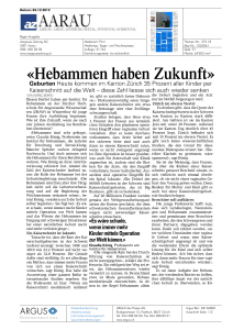 Hebammen haben Zukunft - ZHAW Z&uuml;rcher Hochschule f&uuml;r