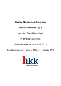 Disease Management Programm Diabetes mellitus Typ 2 der hkk