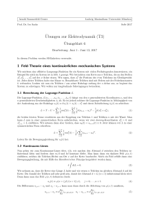 ¨Ubungen zur Elektrodynamik (T3)