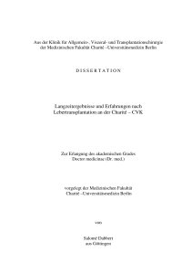 Langzeitergebnisse und Erfahrungen nach Lebertransplantation an