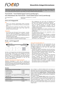 Wesentliche Anlegerinformationen - fund