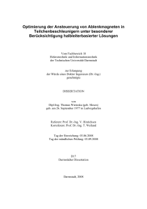 Optimierung der Ansteuerung von Ablenkmagneten in