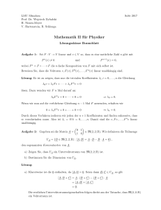 Mathematik II für Physiker - Department Mathematik