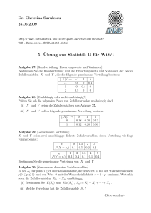 5. ¨Ubung zur Statistik II für WiWi