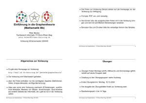 Einf ¨uhrung in die Graphentheorie (Mathematik IIIb)