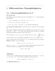 1 Differenzierbare Mannigfaltigkeiten