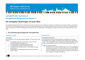 LehrplanPLUS | Gymnasium Evangelische Religionslehre