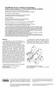 Tripodliganden mit drei verschiedenen Donorgruppen: Synthese