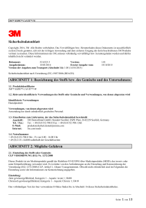 Sicherheitsdatenblatt ABSCHNITT 1