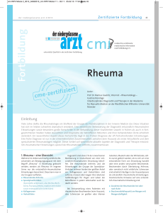 Fort bildung Rheuma - cmi | medizinische Fortbildung
