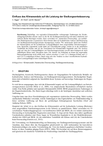 Einfluss des Klimawandels auf die Leistung der