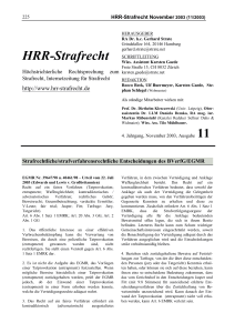 HRR-Strafrecht 11/2003 - HRR