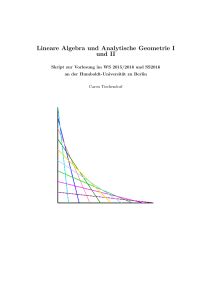 Lineare Algebra und Analytische Geometrie I und II