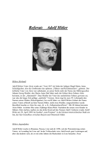 Referat: Adolf Hitler