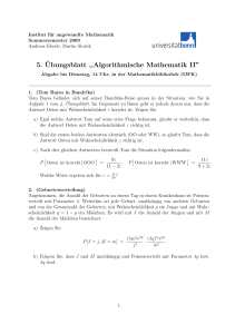 5. ¨Ubungsblatt ,,Algorithmische Mathematik II”