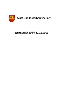 Schlussbilanz 31.12.2009