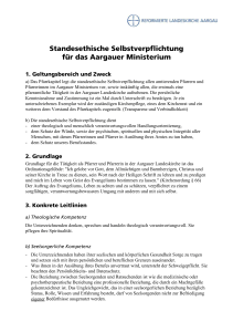 Standesethische Selbstverpflichtung für das Aargauer Ministerium