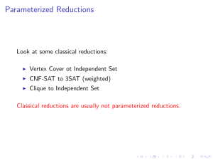 Parameterized Reductions