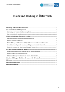 Islam und Bildung in Österreich - CEAI