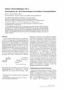 Element—Element-Bindungen, III [1] Intermolekulare