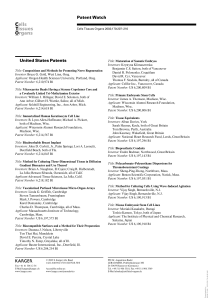 Patent Watch United States Patents