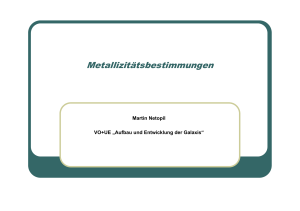 Metallizitätsbestimmungen