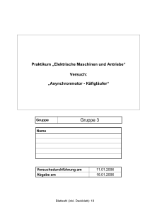 Versuch: „Asynchronmotor - Käfigläufer“