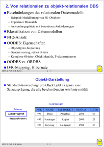 2. Von relationalen zu objekt-relationalen DBS