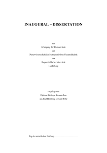 INAUGURAL – DISSERTATION