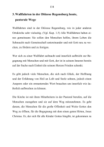 3. Wallfahrten in der Diözese Regensburg heute