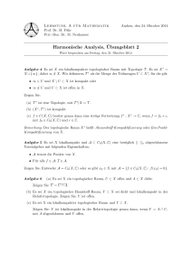 Harmonische Analysis, ¨Ubungsblatt 2