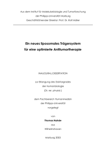 Ein neues liposomales Trägersystem für eine optimierte