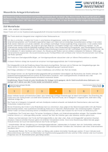 Wesentliche Anlegerinformationen DUI Wertefinder Ziele und