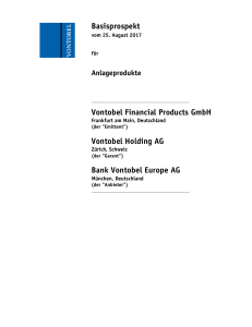 Basisprospekt Vontobel Financial Products GmbH Vontobel Holding