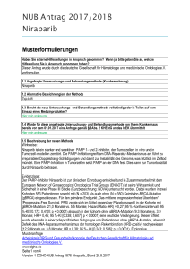 NUB Antrag 2017/2018 Niraparib