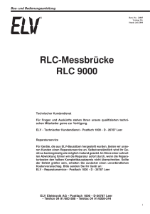 RLC-Messbrücke RLC 9000