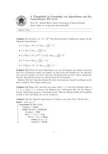 3. ¨Ubungsblatt zu Grundzüge von Algorithmen und Da