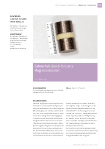 Zahnerhalt durch forcierte Magnetextrusion. Ein Fallbericht