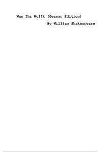 Was Ihr Wollt (German Edition) By William Shakespeare