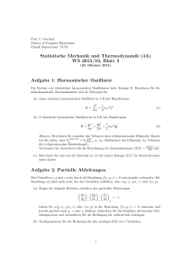 Statistische Mechanik und Thermodynamik (4A)