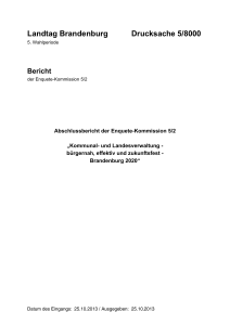 Abschlussbericht der Enquete-Kommission 5/2 „Kommunal