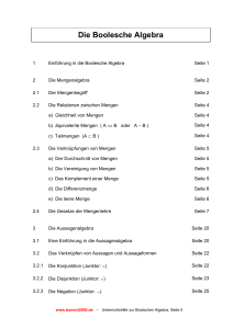 Die Boolesche Algebra