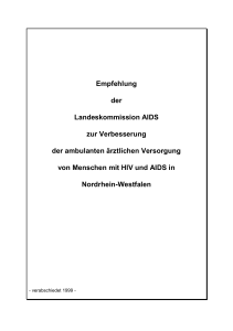 Empfehlung der Landeskommission AIDS zur Verbesserung der