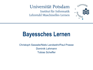 Bayessches Lernen - Institut für Informatik