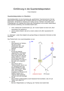 Einführung in die Quantenteleportation