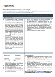 Wesentliche Informationen für den Anleger