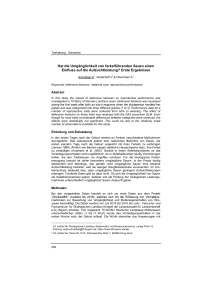 Hat die Umg&auml;nglichkeit von ferkelf&uuml;hrenden Sauen einen Einfluss