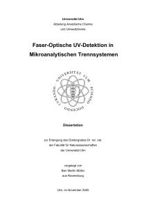 Faser-Optische UV-Detektion in Mikroanalytischen Trennsystemen